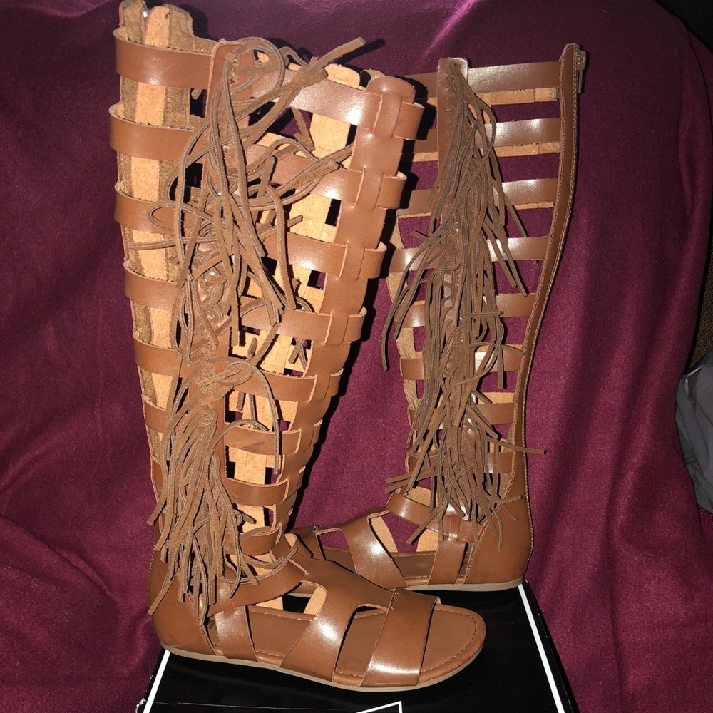 Knee high sandals